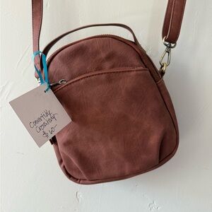 Convertible Crossbody Bag - Brown